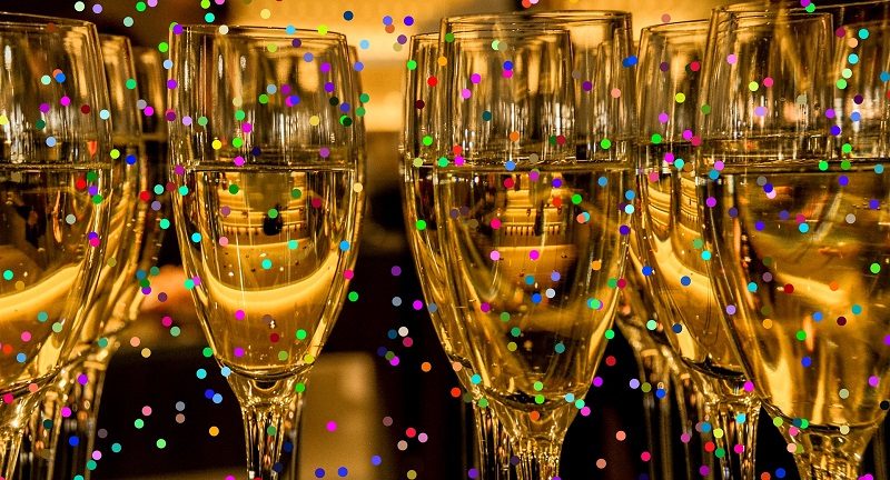 jaarwisseling champagneglazen
