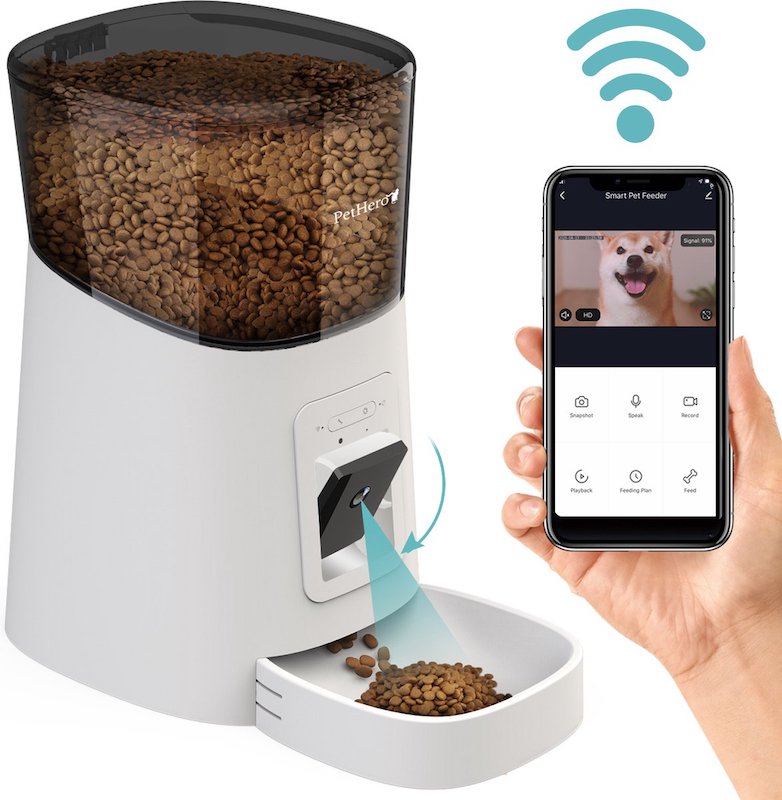 automatische kattenvoer dispenser pethero 3 wit